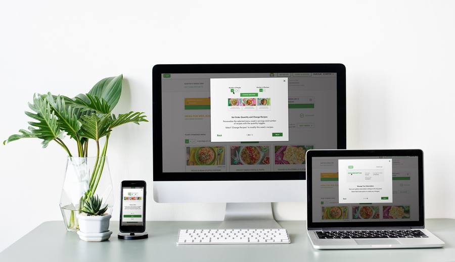 Green Chef onboarding redesign — desktop and mobile