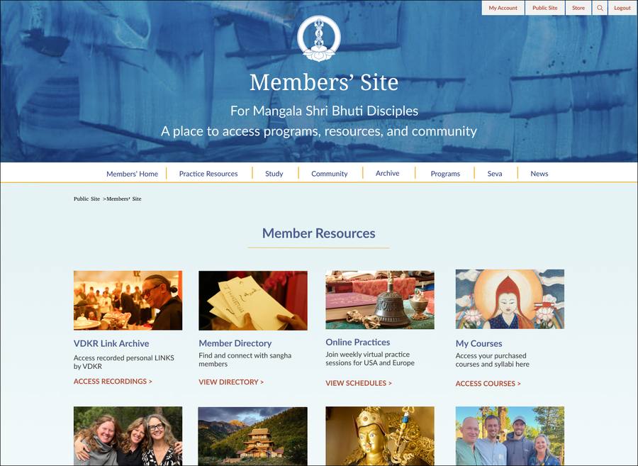Mangala Shri Bhuti members site